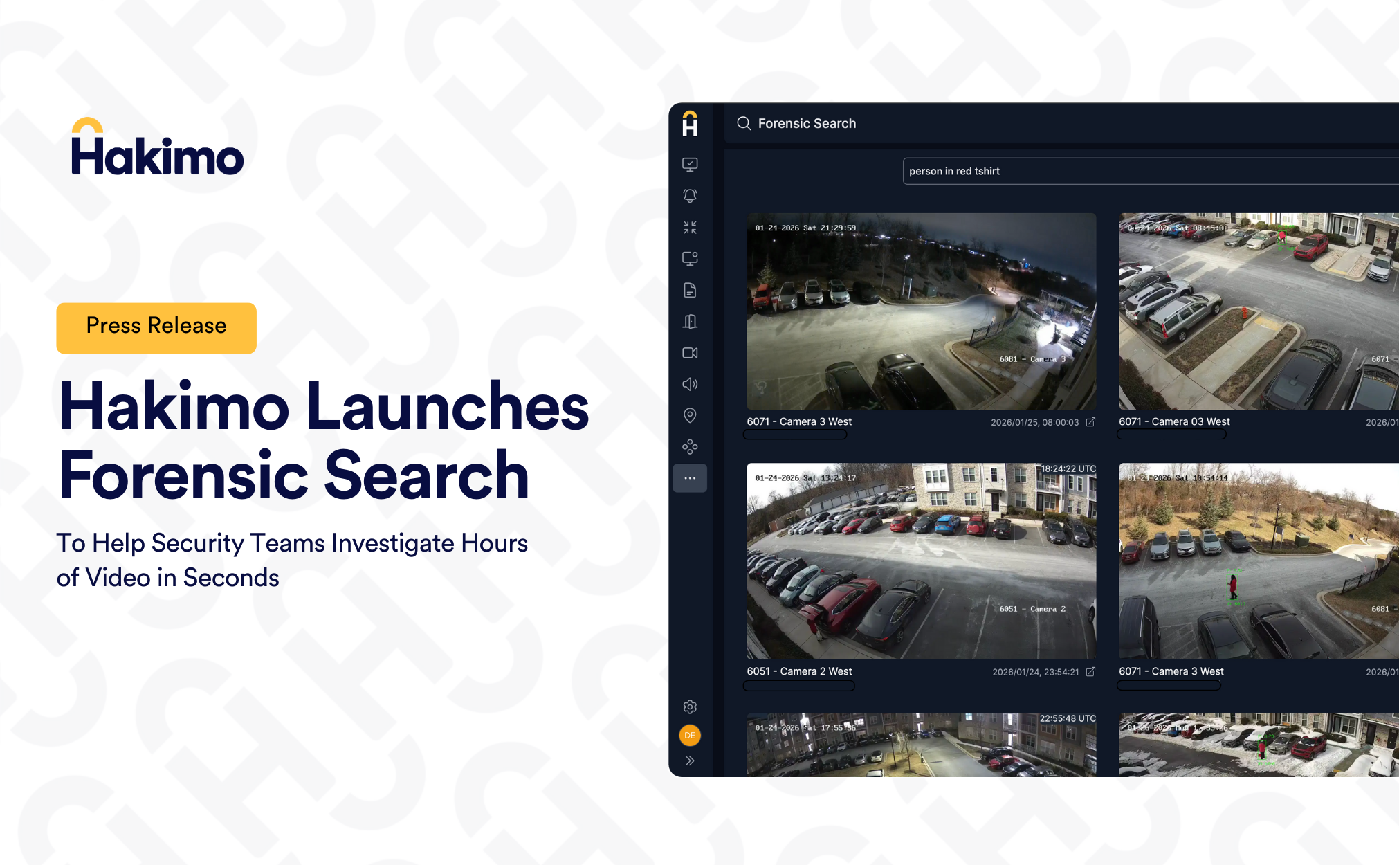 Hakimo Launches Forensic Search to Help Security Teams Investigate Hours of Video in Seconds